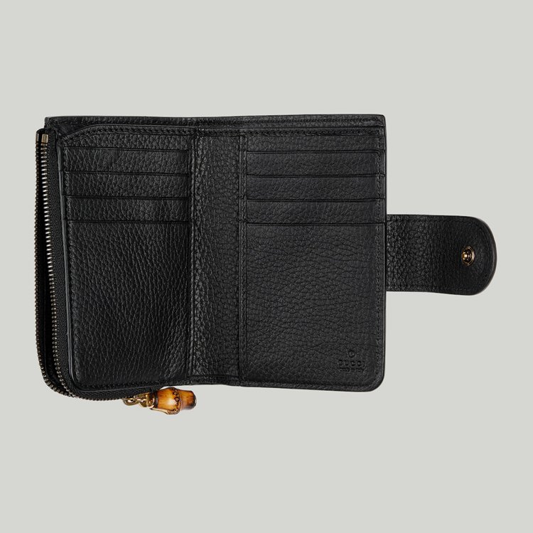 739498.AABXM.1000.002.080.0000.Light Medium Double G wallet with bamboo
